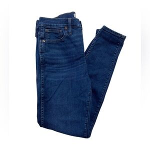 Madewell 10” High-Rise Skinny Jeans in Dark Blue Denim Hayes Wash Size 29